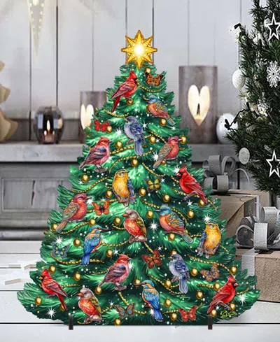 Designocracy Christmas Birds Tree Holiday Decor In Multi