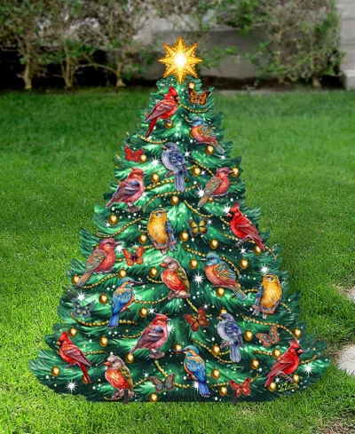 Designocracy Christmas Birds Tree Holiday Decor In Multi