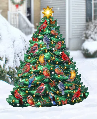 Designocracy Christmas Birds Tree Holiday Decor In Multi