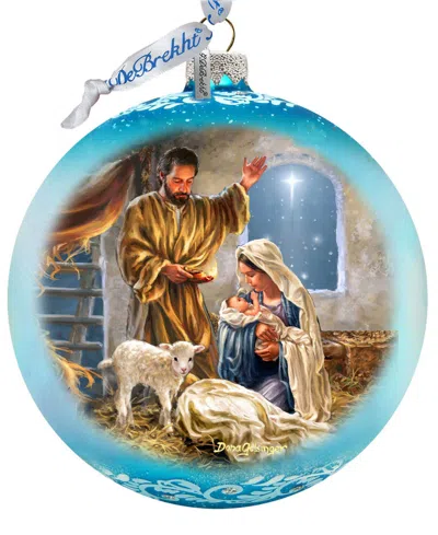 G.debrekht G. Debrekht A Child Is Born Nativity Le Glass Ornament In Multi