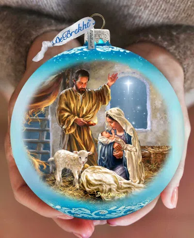 G.debrekht G. Debrekht A Child Is Born Nativity Le Glass Ornament In Multi