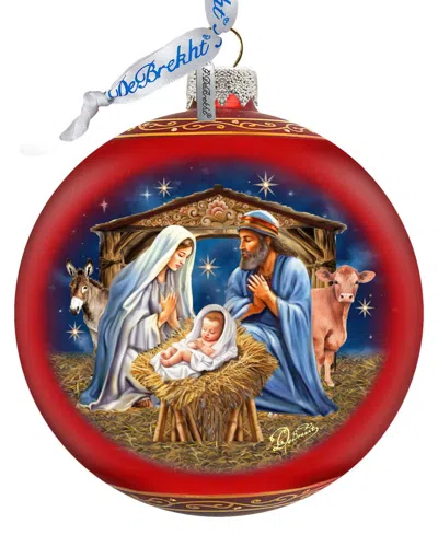 G.debrekht G. Debrekht From Stable To Savior Le Glass Ornament In Red