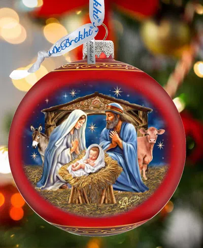 G.debrekht G. Debrekht From Stable To Savior Le Glass Ornament In Red