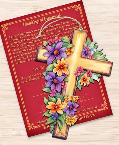 Designocracy Serenity Cross Christmas Ornament In Multi