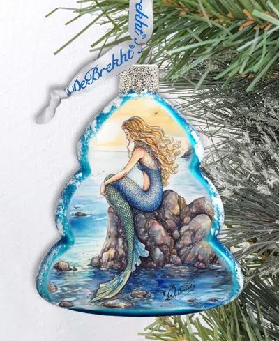 Designocracy Mermaid Christmas Glass Ornaments In Multi