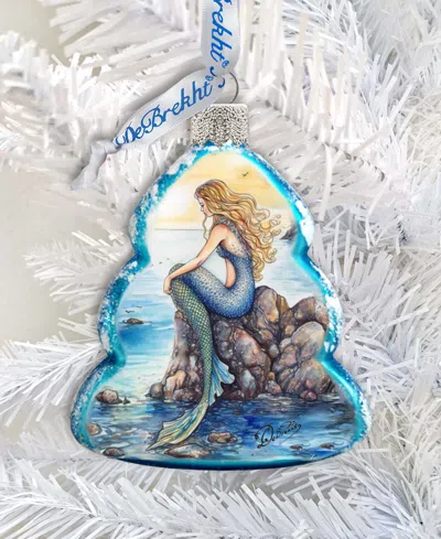 Designocracy Mermaid Christmas Glass Ornaments In Multi