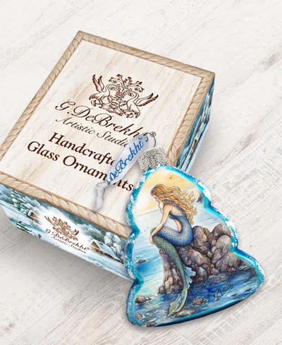 Designocracy Mermaid Christmas Glass Ornaments In Multi