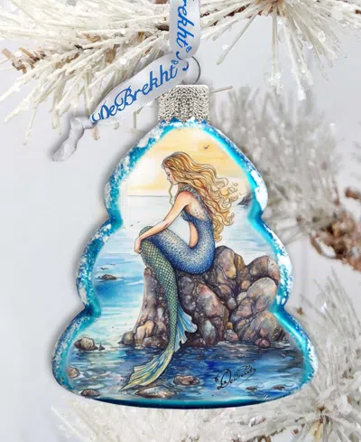 Designocracy Mermaid Christmas Glass Ornaments In Multi
