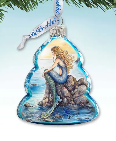 Designocracy Mermaid Christmas Glass Ornaments In Multi