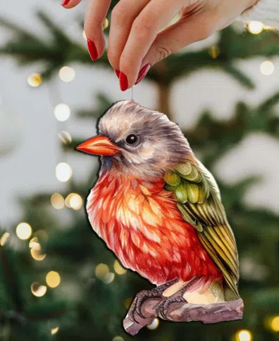 Designocracy Colorful Birds Holiday Ornaments, Set Of 3 In Multi
