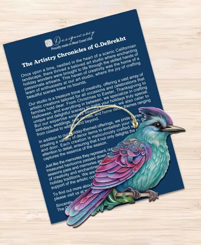 Designocracy Colorful Birds Holiday Ornaments, Set Of 3 In Multi