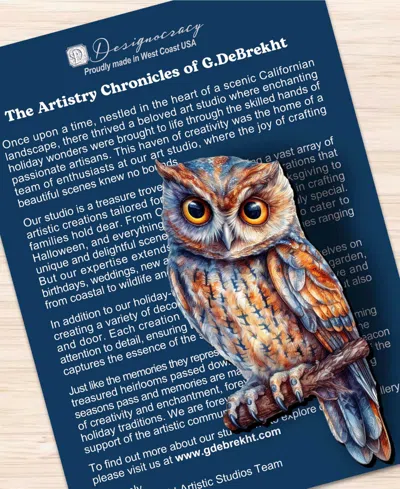 Designocracy Night Owls Wood Clip-on Ornaments, Set Of 3 In Multi