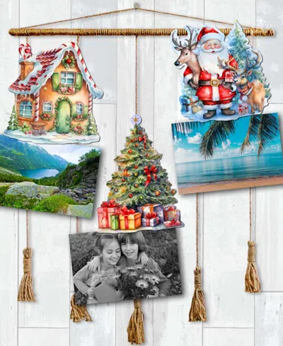 Designocracy Christmas Is Here Clip-on Ornaments, Set Of 3 In Multi