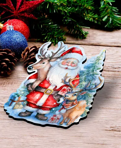 Designocracy Christmas Is Here Clip-on Ornaments, Set Of 3 In Multi