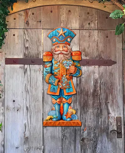 Designocracy Nutcracker Outdoor Door Decor In Multi