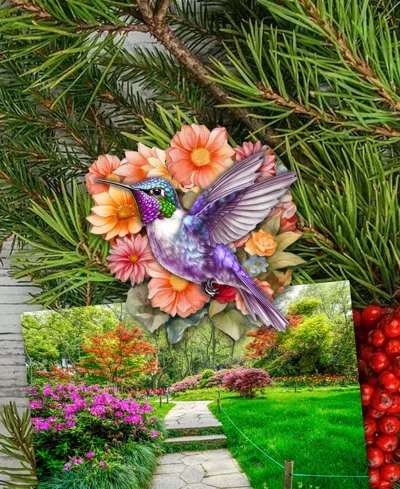 Designocracy Hummingbirds Wood Clip-on Ornaments, Set Of 6 In Multi