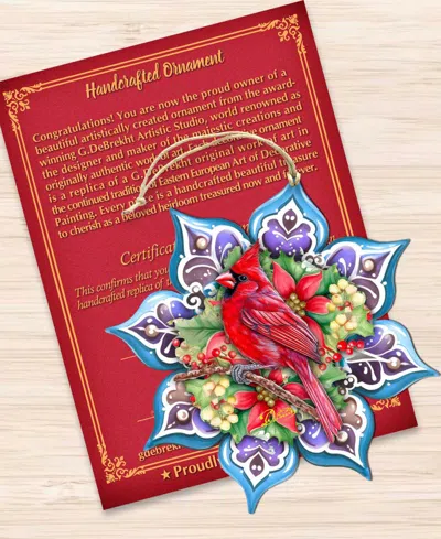 Designocracy Cardinal Snowflake Christmas Ornament In Multi
