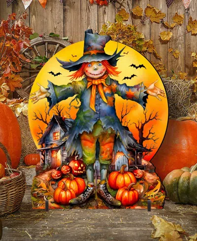 Designocracy Scarecrow Outdoor Decor In Multi
