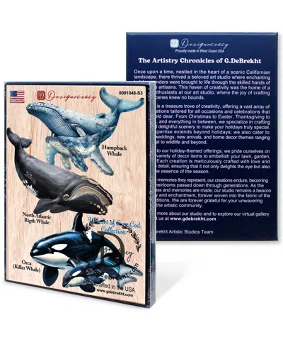 Designocracy Ocean Life Christmas Ornaments, Set Of 3 In Multi