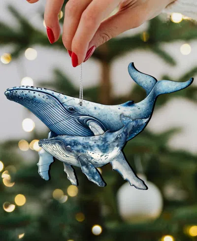 Designocracy Ocean Life Christmas Ornaments, Set Of 3 In Multi