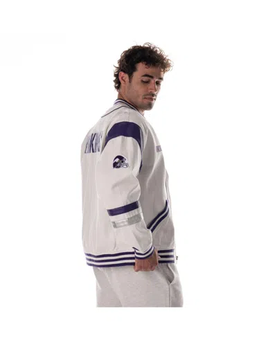 The Wild Collective Men's And Women's White Minnesota Vikings Oversized Retro Full-zip Jacket In Multi