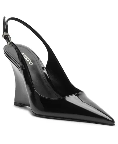 Arezzo Women's Rowen Slingback Wedge Pumps In Black