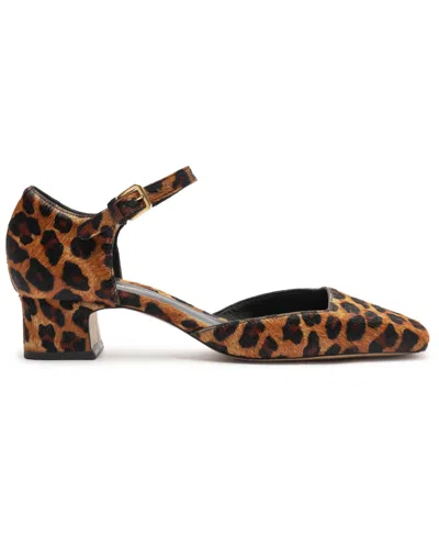 Arezzo Women's Tori Two Piece Low Block Heel Pumps In Animal Print