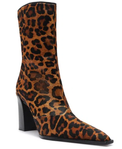 Schutz Raffaela Pointed Toe Bootie In Brown