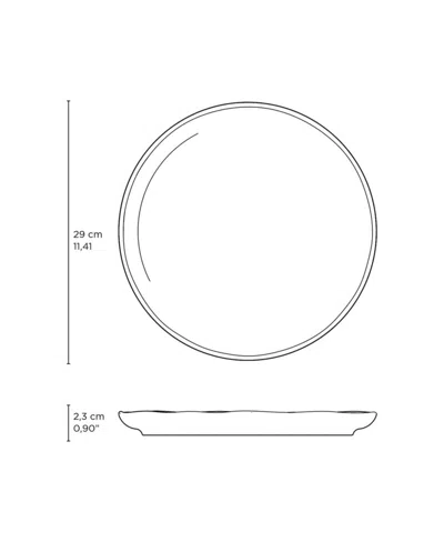 Porto Brasil Stoneware Buffer Dinner Plates, Set Of 6 In Green