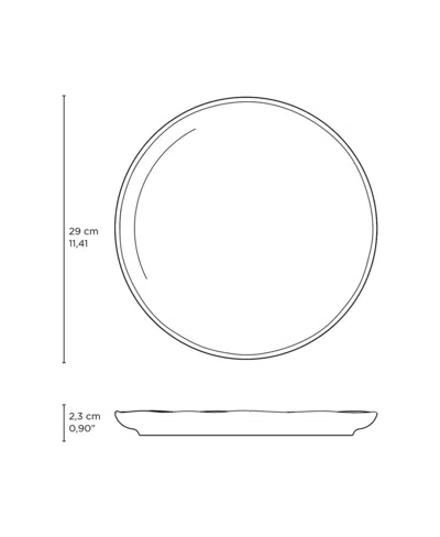 Porto Brasil Stoneware Buffer Dinner Plates, Set Of 6 In White