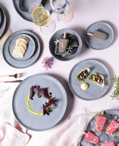 Porto Brasil Stoneware Buffer Dinner Plates, Set Of 6 In Gray