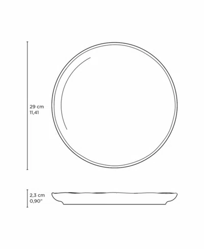 Porto Brasil Stoneware Buffer Dinner Plates, Set Of 6 In Gray