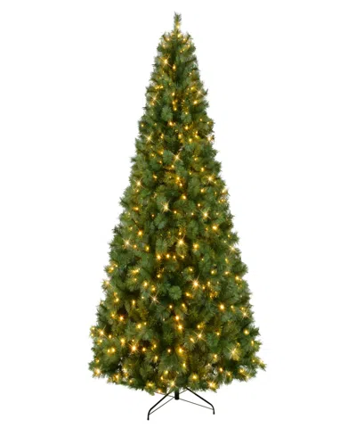 Puleo 9' Pre-lit Artificial Wyoming Pine Tree With Multi-function Led Lights In Green