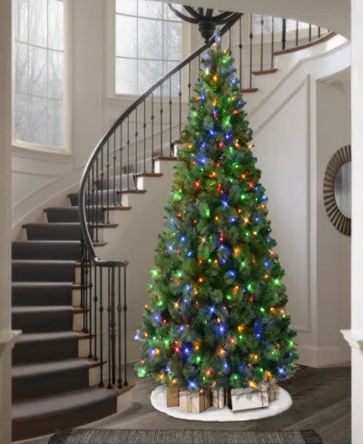 Puleo 9' Pre-lit Artificial Wyoming Pine Tree With Multi-function Led Lights In Green