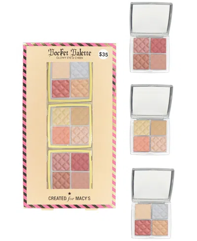 Created For Macy's 3-pc. Glowy Eye And Cheek Pocket Palette Set,  In Transparent