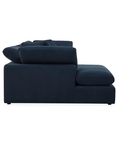 Macy's Furniture Fog 3-pc. Fabric Chaise Sectional Sofa Set In Blue