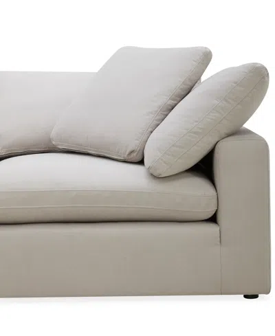 Macy's Fog 3-pc Fabric Chaise Sectional In Gray