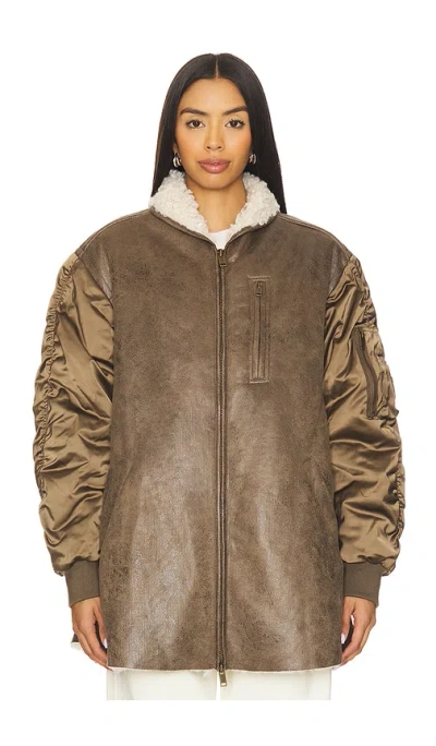 Isabel Marant Étoile Relaxed Oversized Jacket Featuring Front Pocket In Brown