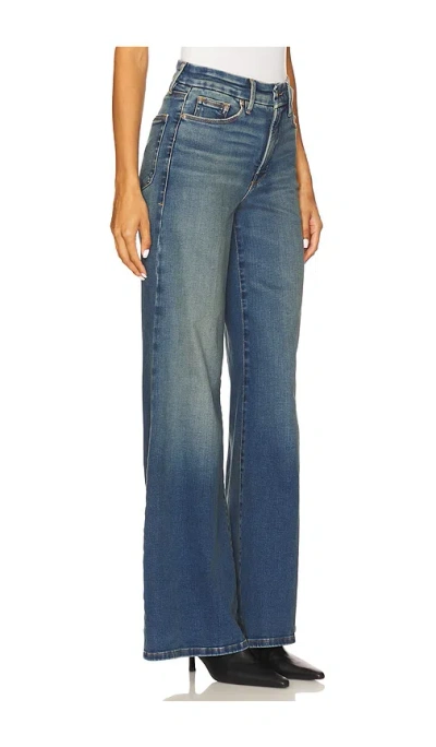 Good American Soft Tech Good Petite Palazzo Jeans In Blue