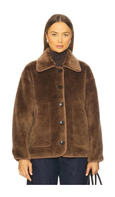 Citizen Of Humanity Astrid Sherpa Jacket In Brown