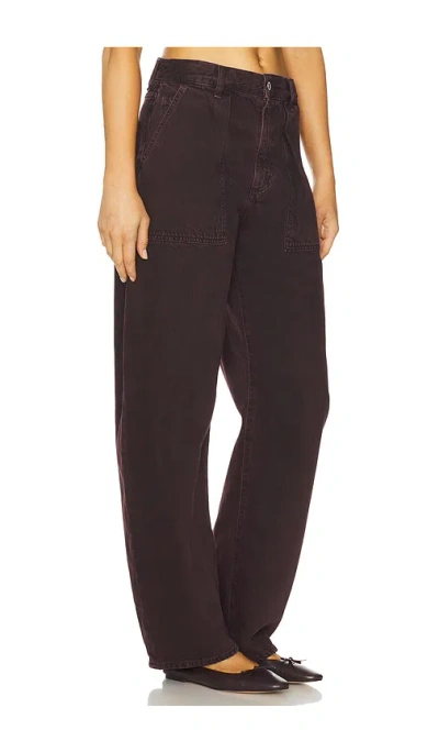 Agolde Sefton Utility Pant Jeans In Brown