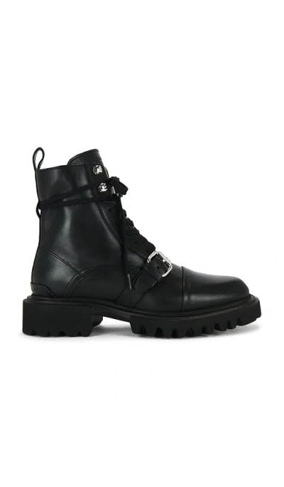 Allsaints 55mm Astriid Buckle Lace-up Boots In Black