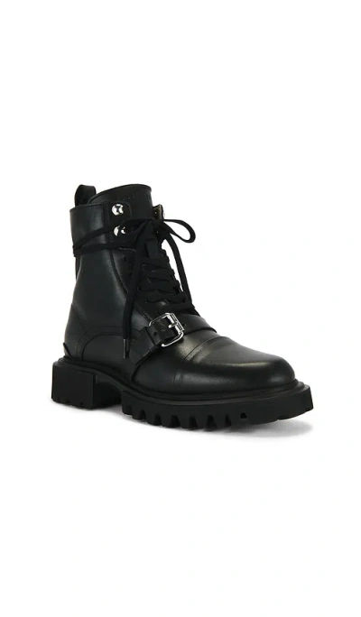 Allsaints 55mm Astriid Buckle Lace-up Boots In Black