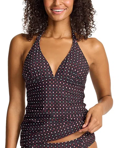 Tommy Bahama Sunset Blooms Reversible Halter Tankini Top In Multi