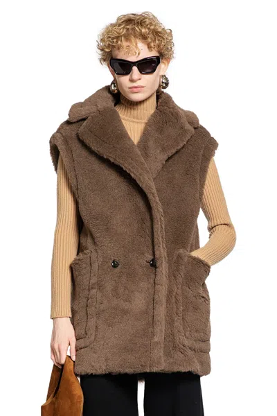 Max Mara Woman Brown Coats In Brown