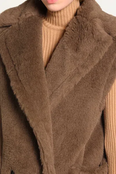 Max Mara Woman Brown Coats In Brown