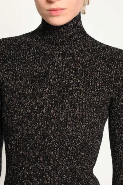 Max Mara Wool And Cashmere-blend Turtleneck Sweater In Black