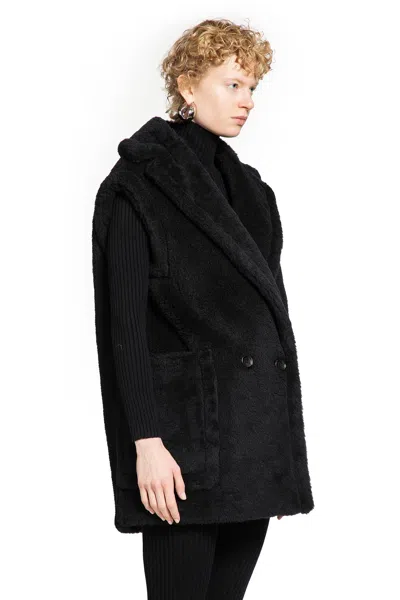 Max Mara Woman Black Coats In Black