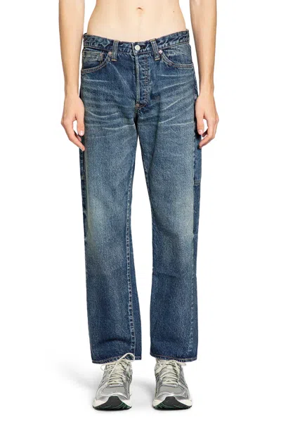 Human Made Man Blue Jeans In Blue