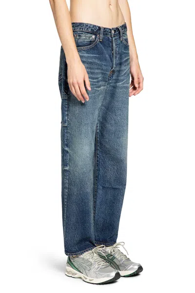 Human Made Man Blue Jeans In Blue